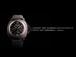 Luminor 1950 chrono monopulsante 8 days gmt ceramica ( ø 44 mm ) pam00317