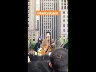 Columbia records posted this video of harry from rehearing on the today show, 9/05