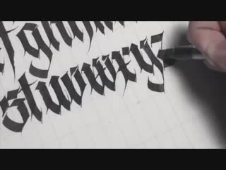 Современная подборка каллиграфии blackletter