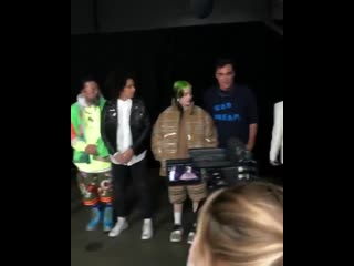 Billie backstage at the adobe max keynote in los angeles