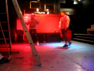 Jey jey + treaxy (eboi) backstage in pistoia primadonna disco 8 april 2009 teo moss flv