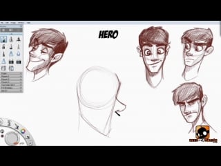 Designing the male character course #1 slim characters by paris christou hero head