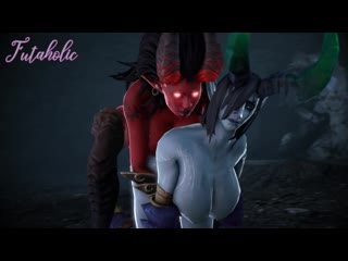 Jaina proudmoore x succubus futanari; yuri; lesbian; doggystyle; vaginal; big tits; 3d sex porno hentai; [world of warcraft]