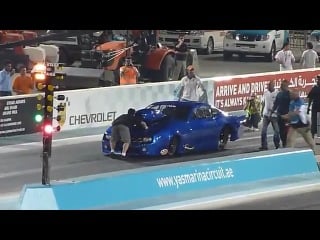 Машина взорвалась на старте неприятно