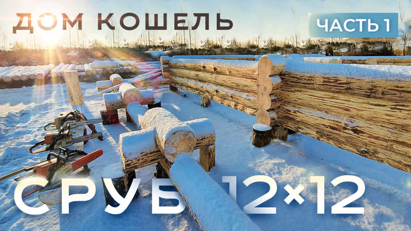 Русский деревянный дом ручная рубка в чашу сруб из бревна