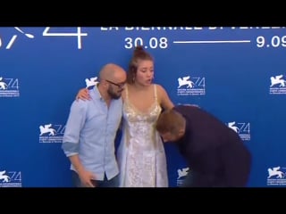 Matthias schoenaerts adele exarchopoulos photo call at the venice film festiva