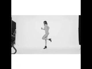 # gigihadid behind the scenes during her stuart weitzman spring 2017 campaign shoot