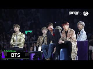 [video][191205][reaction cam] bts(방탄소년단) reaction to txt's winning(투모로우바이투게더) l 2019mama x m2