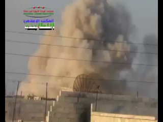 Сирия сброс авиационного снаряда на г латамна, пров хама 14 05 2014