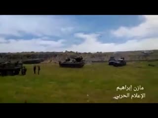 Footage of syrian arab army saa position near kafr nabudah god bless our heroes