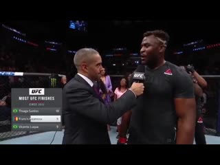 🗣френсис @francisngannou нганну «я жду победителя пары миочич vs кормье»