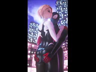 Awf spider gwen ass grab marvel by guilty