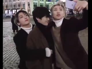 This looks like a taekook au where theyve been pinning for each other for a long time so namjoon sets them up and they finally c