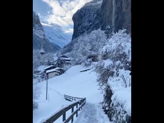 From autumn to winter lauterbrunnen, switzerland