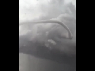 Up close shot of a tornado forming