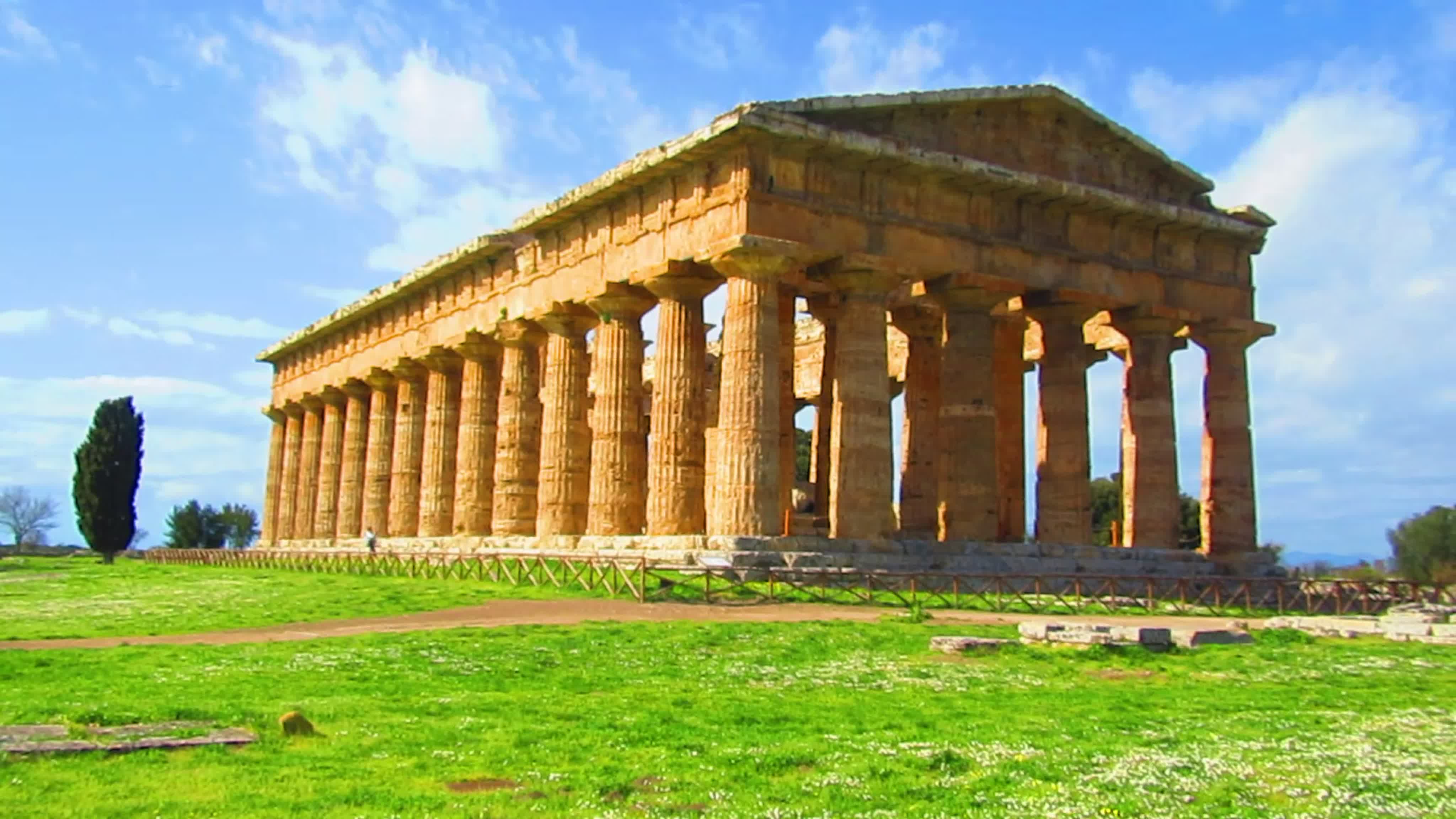 Италия пестум храм посейдона, сер v в до н э