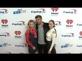 Alex roe, chloe grace moretz, and maika monroe at the kiis fm's iheartradio jingle ball 2015