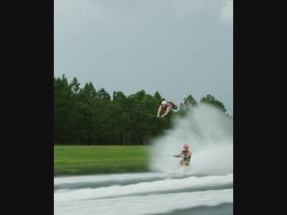 Who needs water skis when you can go barefoot