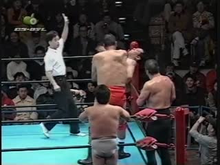 Giant baba/mitsuo momota/rusher kimura vs haruka eigen/masanobu fuchi/mighty inoue [jip[