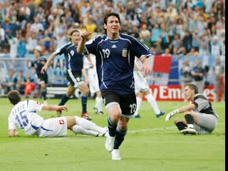 Argentina vs serbia and montenegro 6 0 wc 2006 messi debut in world cup exte