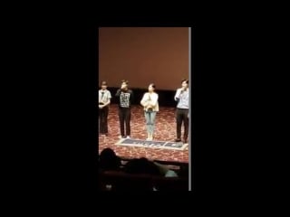 [fancam] 180619 `여중생a / middle school girl a` stage greeting @ exo's suho (kim junmyeon)