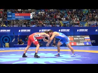 1\4 haji mohamad ali (brn) vs gadzhimurad rashidov (rus)