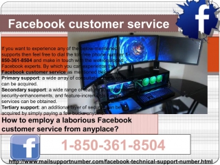 How to employ an in depth facebook customer service 1 850 361 8504 anytime?