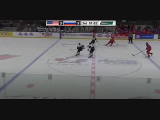 The americans pulled their goalie in an attempt to win the game in regulation, but russia will take a 4 3 lead with the usa net