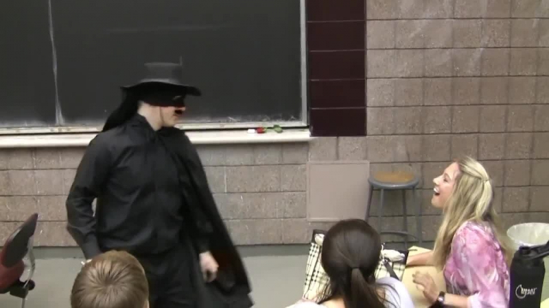 Zorro kills thief in lecture prank (with mariachi band), university of michigan