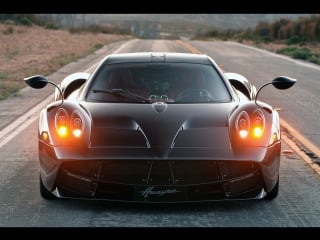 Pagani huayra start up, sound and bugatti combo !