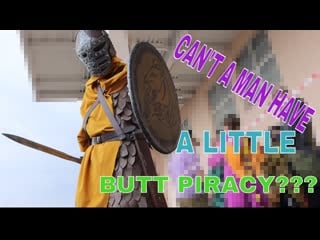 Can't a man have a bit of butt piracy (skyrim whiterun guard cosplay by senich uwu gamer poop ed)