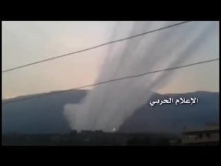 #syria a full rocket salvo against alleged rebels positions in jurin, sahel al ghab, hama