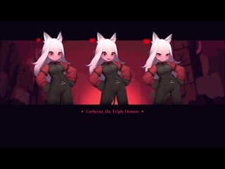 Helltaker cerberus dance loop video for wallpaper engine