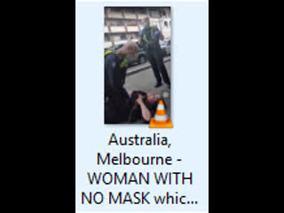 Australia, melbourne woman with no mask which she had a medical exemption fo