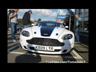 Aston martin vantage v12/v8 sound! hard revs, accelerations and fast fly by's