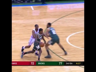 Brandon jennings fake + floater vs atlanta hawks (17/03/18)