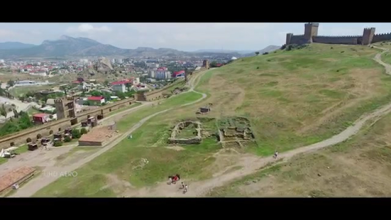 Генуэзская крепость судак новый свет аэросъемка genoese fortress sudak ne