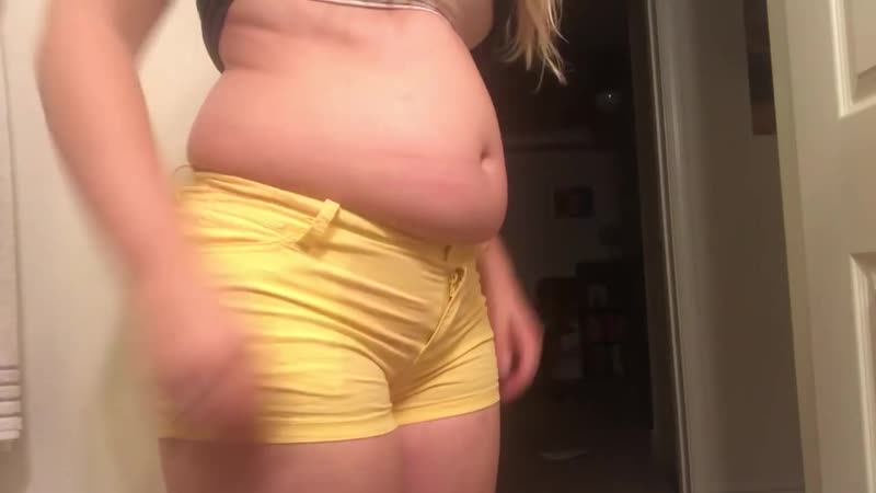 My tight yellow shorts (spoiler someone got chubby)