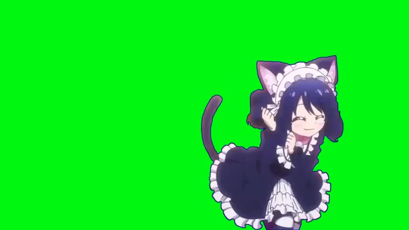 Anime futaj tyanka tancuet zeleniy fon xromokey mp4