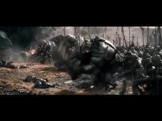 Dwarf charge with thorin in the hobbit 3