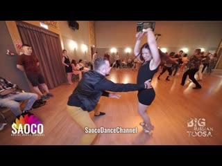 Sergey agafonov and olga samoilova salsa dancing at big russian toosa 2019, saturday