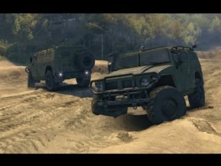 Spin tires dev demo gaz 2975 tigr