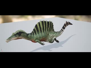 Spinosaurus swimming animation