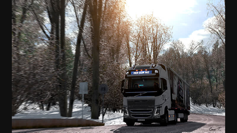 🔴ets2 дрифтим на дорогу дураков из берлина! гололед!