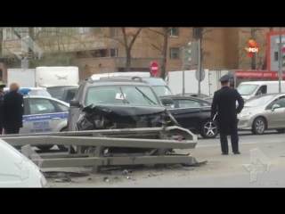 Видео с места массовой аварии с патрульным автомобилем в москве