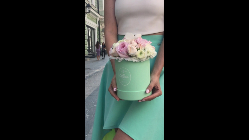 Шляпная коробка demi "melissa" green