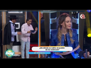 Belinda en la ¨silla electrica¨del programa ( hoy ) televisa 17 06 2016