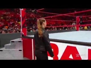 Returning ronda rousey brawls with alicia fox and alexa bliss raw, july 30,