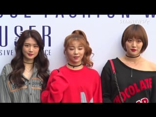 161018 lime, seoyoung & yeoreum (hello venus) @ 17ss hera seoul fashion week 'youser' show red carpet