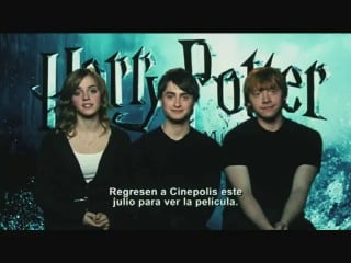 Dan radcliffe, emma watson and rupert grint hola cinepolis